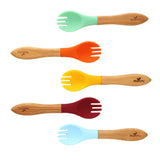 Avanchy Bamboo and Silicone Baby Forks